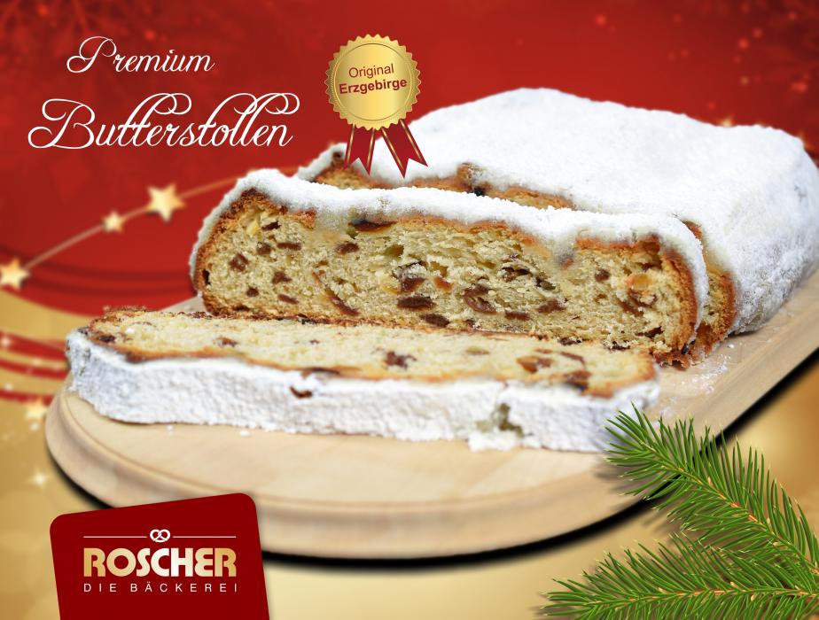 Premium-Butterstollen mit Dekorpuder 1250g 