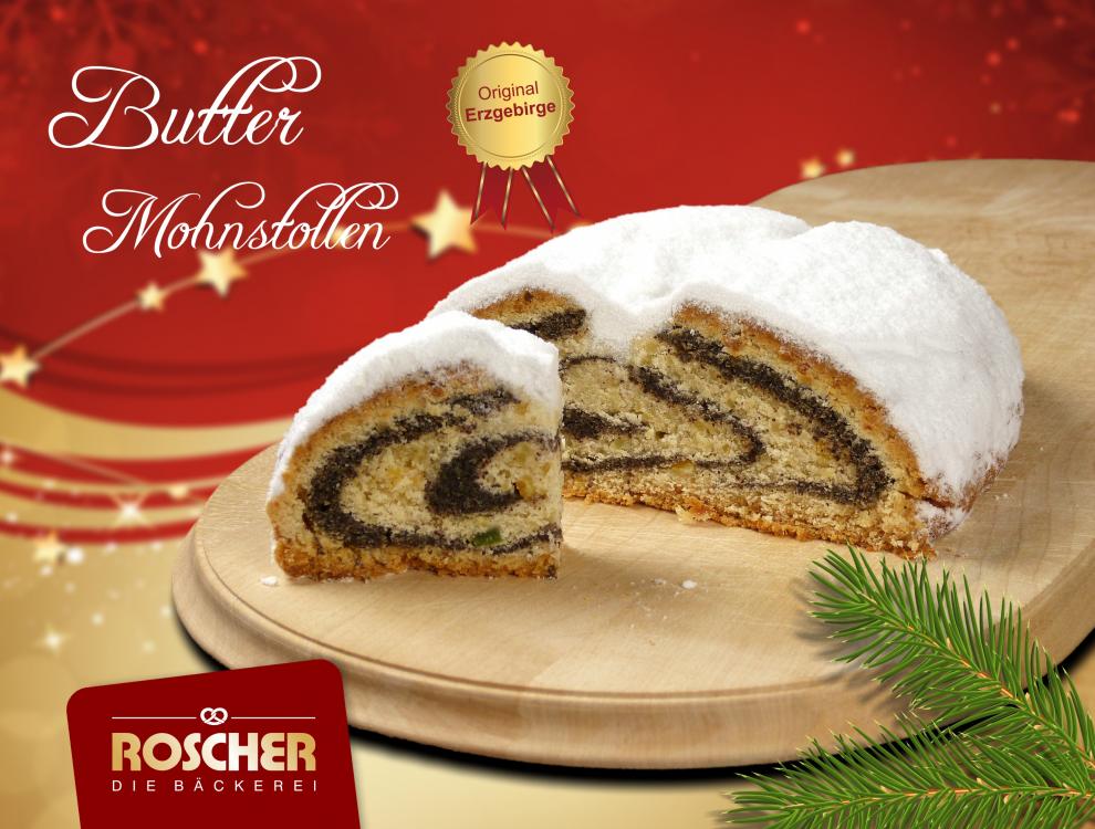 Buttermohnstollen mit Dekorpuder 1250g 